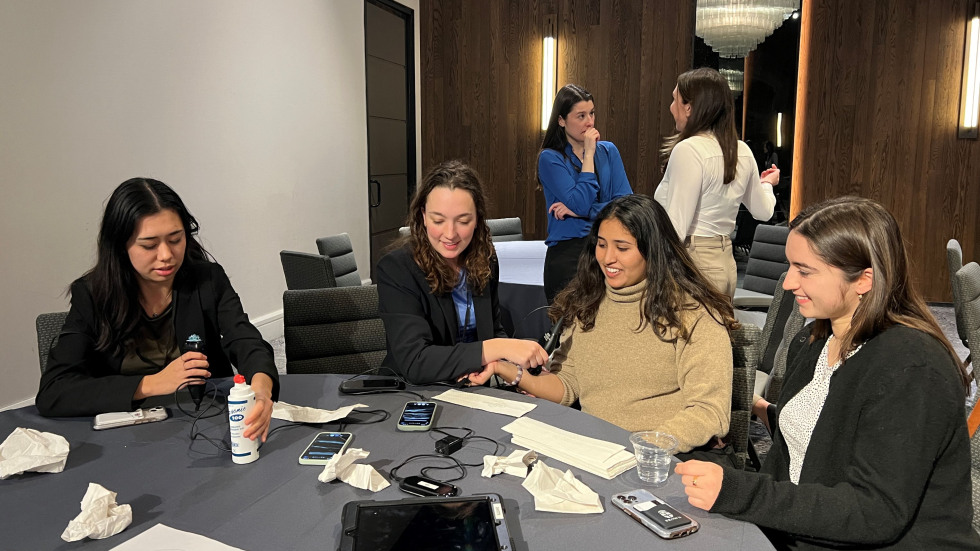 Group of students at a conference
