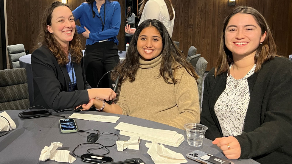 3 students posing for picture